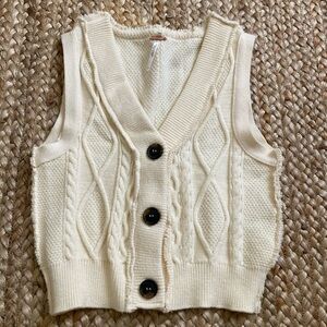 S Free People button up vest